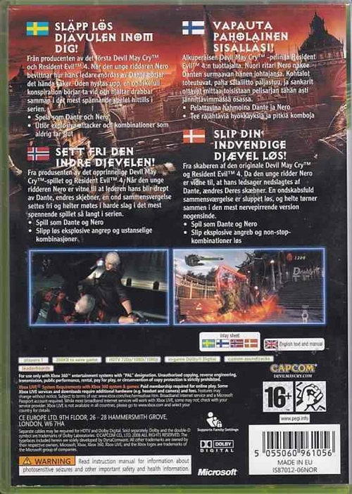 Devil May Cry 4 - XBOX Live - XBOX 360 (B Grade) (Genbrug)